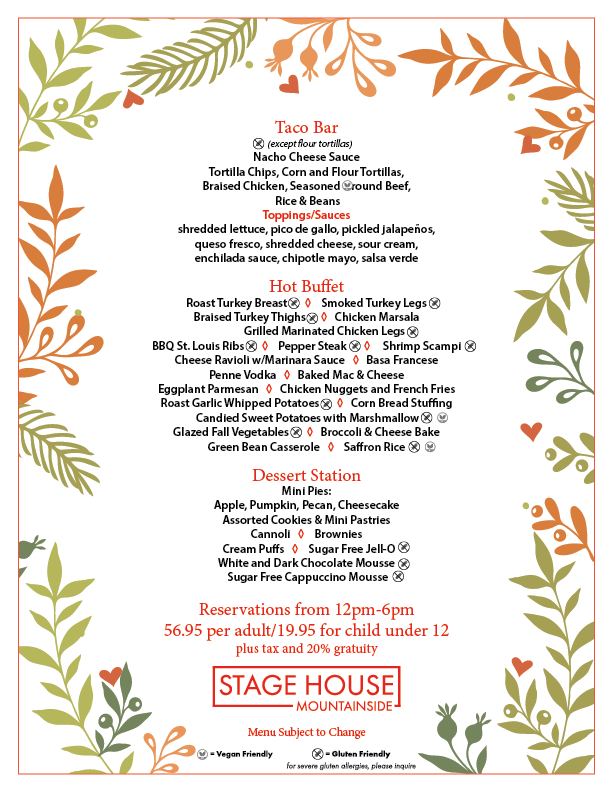 2025 Thanksgiving Buffet Menu pg 2